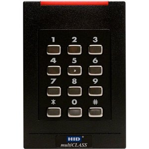 HID 921PTNNEK0001V multiCLASS SE RPK40 Smart Card Reader Wall Switch with Keypad, HID Prox, AWID and EM4102 (32 bits), Maximum compatibility, Wiegand, Pigtail, Standard v1, Black