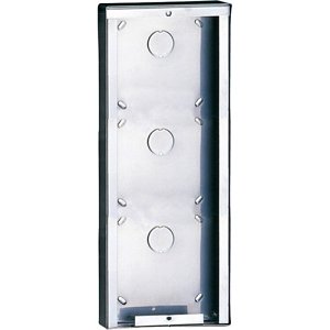 Comelit PAC 3316-3 Powercom Series, 3-Module Surface-Mounted Housing, Stainless Steel
