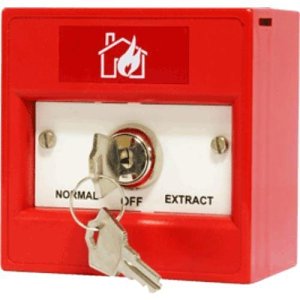 Notifier K30SRS-01 Key Switch, Single Pole, 3 positions, Red