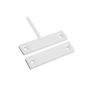 Alarmtech MC 740 Magnetic Contact, Two Built-In Resistors of 3.3K, NC, White, Surface Mount