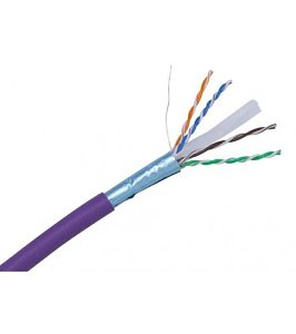 Connectix 001-004-004-15 CAT6 Cable, 24-4 Solid, FTP LSZH Eca, 305m Reel, Purple