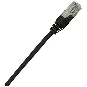 Connectix 003-3NB4-005-09C Magic Patch Series CAT5e Patch Cable, LSOH with Latch Protection Boot, RJ45, UTP, 0.5m, Black