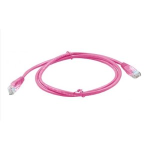 Connectix 003-3NB4-005-20C Magic Patch Series CAT5e Patch Cable, LSOH with Latch Protection Boot, RJ45, UTP, 0.5m, Pink