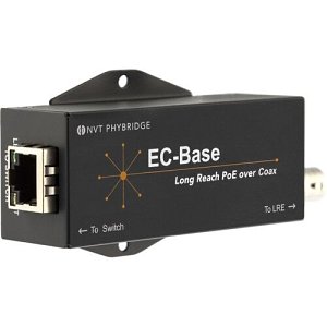 NVT Phybridge NV-ECBSE-1X EC-Base Long Reach PoE   Extender for EoC, Paired with EC-Link  50 Watts or EC-Link 30 Watts