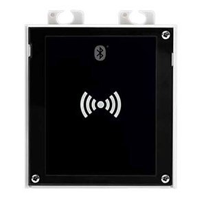2N Bluetooth and RFID Reader for IP/LTE Verso and Access Unit 2.0, Supports 125kHz/13.56MHz Cards and NFC, Adjustable Range, Black