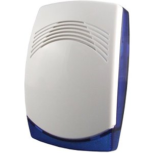 CQR SO-PICCOLO Series, Tamper Protected Sounder Beacon 115dB A, Indoor Use, Grade 3, Blue Lens and White Body