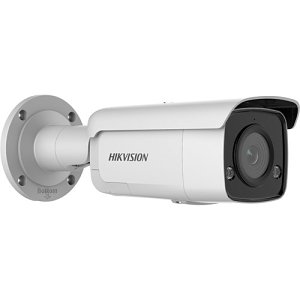 Hikvision DS-2CD2T46G2-ISU/SL Pro Series AcuSense 4MP Strobe Light and Audible Warning IP67 IR IP Bullet Camera, 6mm Fixed Lens, White