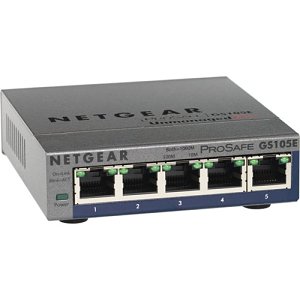 Netgear GS105E ProSAFE Plus Switch, 5-Port Gigabit Ethernet