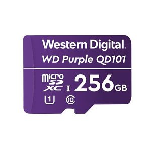 WD QD101 256GB Smart Video Surveillance microSDXC Card, Ultra Endurance Up to 128 TBW