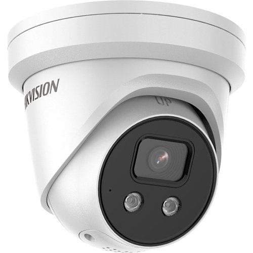 Hikvision DS-2CD2386G2-ISU-SL Pro Series AcuSense IP67 4K IR 30M IP Turret Camera, 4mm Fixed Lens, White