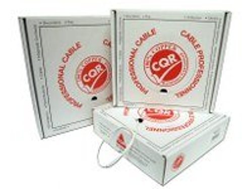 CQR CABS4 200M PVC Screened 4 Core x 0.5 Solid Alarm Cable Box, White