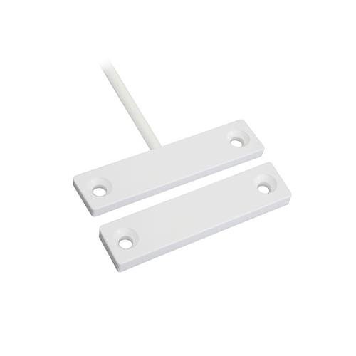 Alarmtech MC 740 Magnetic Contact, Two Built-In Resistors of 3.3K, NC, White, Surface Mount