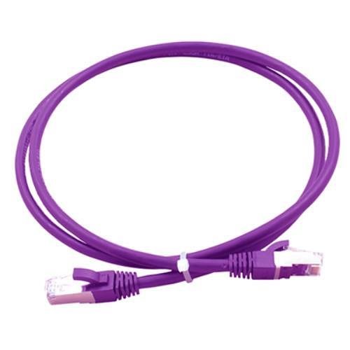 Connectix 003-010-010-08 Magic Patch Series CAT6A Patch Cable, 10GB, S-FTP, RJ45, LSZH, Shielded, 1m, Purple