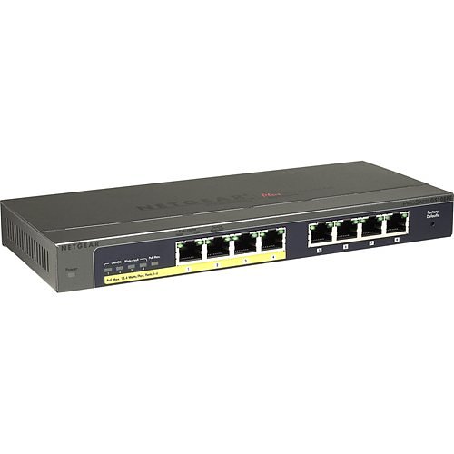 Netgear GS108PE ProSAFE 8-Port Gigabit PoE Web Managed (Plus)  Switch