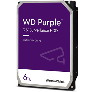 WD Purple WD62PURZ 6 TB Harde schijf - 3.5" Intern - SATA (SATA/600) - CMR (Conventional Magnetic Recording) Method - Opslagsysteem, Videobewakingssysteem Ondersteunde apparaten - 5640rpm